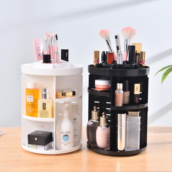 

storage drawers rotating makeup frame plastic cosmetic case box dressing table rack