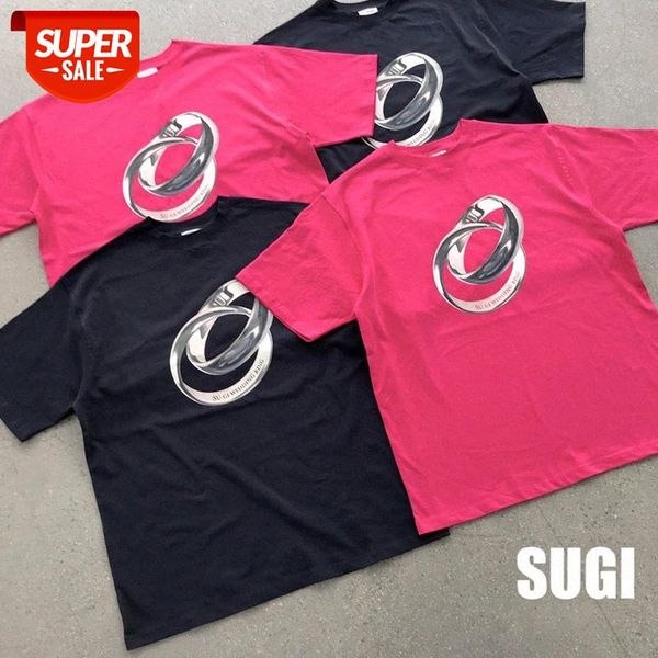

ss korea seoul jin su giwedding ring printing t-shirt #wf0v, Black