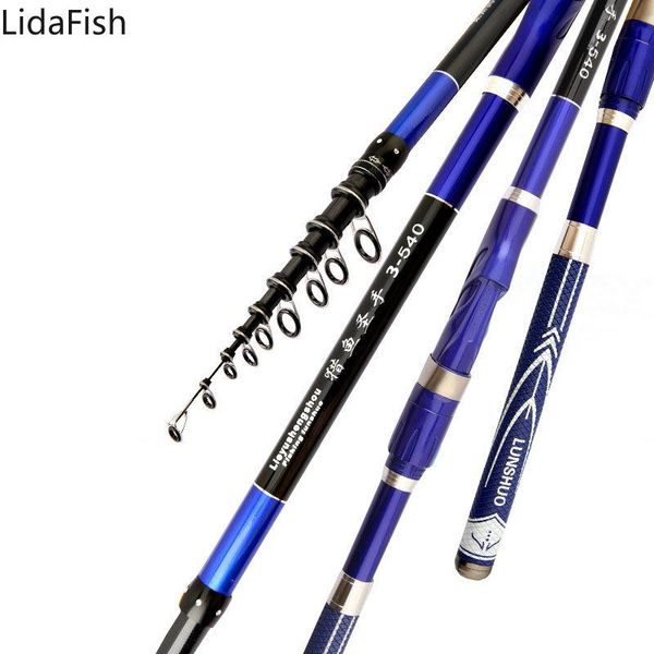 

fishing rod 2.7-6.3m high carbon travel spinning positionable rock pole boat rods