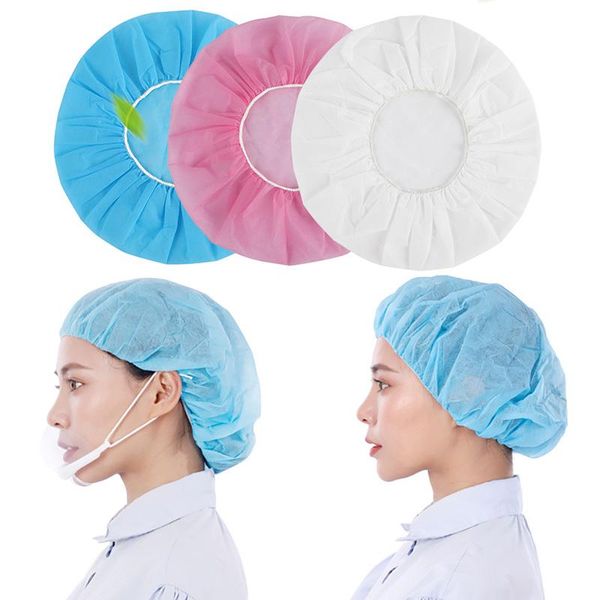 

10pcs disposable microblading non woven fabric permanent makeup hair net caps sterile hat for eyebrow tattooing catering shower