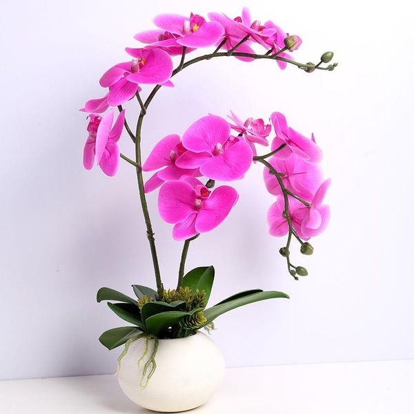 

decorative flowers & wreaths real touch artificial latex orchid butterfly fake phalaenopsis moth silk flower for wedding home party decorati