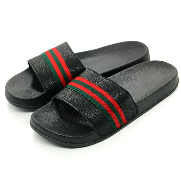 

70% off wholesale sandals flip-flops men shoes flat summer beach slippers ribbon home slipper fashion outdoor couple sandal luxury shoes wom, Black