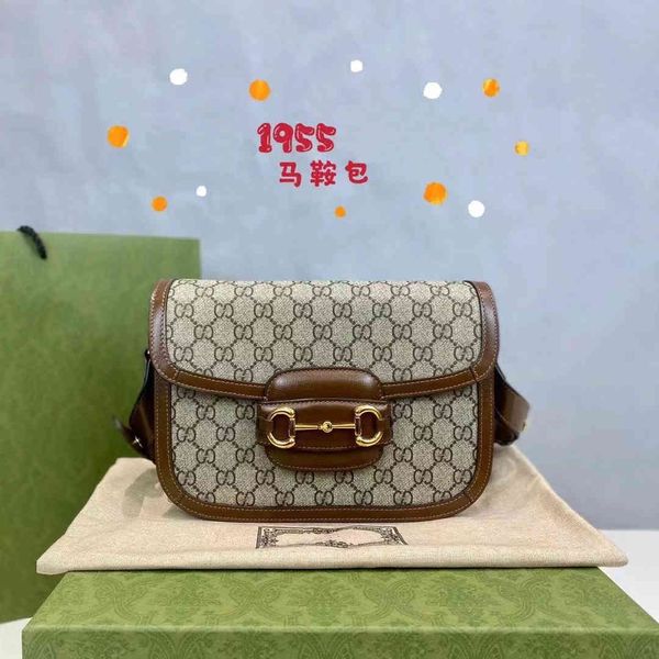 

women's bag with horse clasp, one shoulder cross carrying genuine leather, versatile casual brother 19 designerss luxuryss hand yw