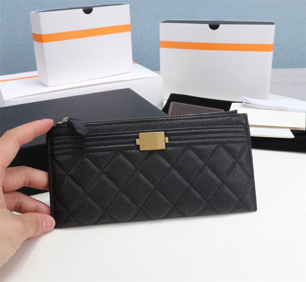 Klassische Luxus-Modemarken-Geldbörse, Vintage-Damen-Handtasche aus braunem Leder, Designer-Umhängetasche mit Kette, Großhandel 999