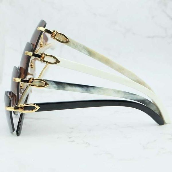 

sunglasses ienbel luxury square genuine buffalo horn glasses mens brand designer sunglasses vintage buffs rimless glass r, Black