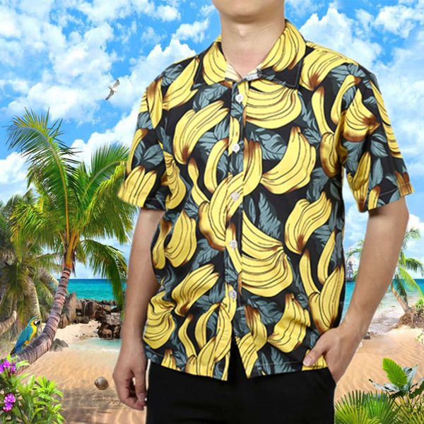 

men's casual shirts shirtbeach hawaiian inch 5 6 sleeve seaside holiday travel loose large print shirt short men's 6k7e, White;black