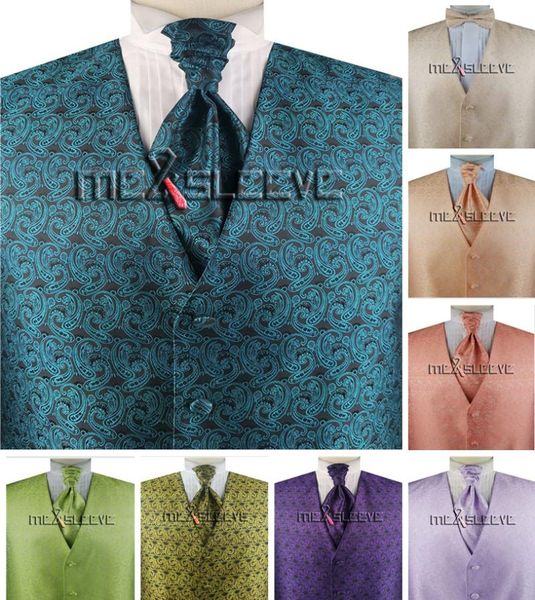 

men's vests paisley tuxedo/suit customized waistcoat set, Black;white