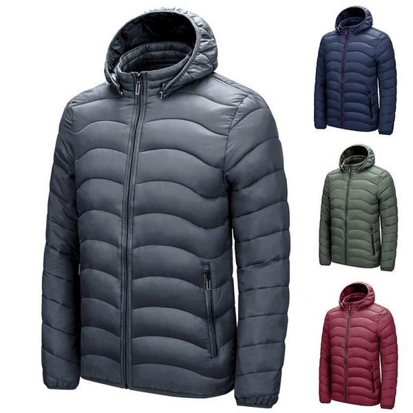 

men's down & parkas men 2021 winter brand warm waterproof thick jacket coat autumn windproof detachable hat slim, Black