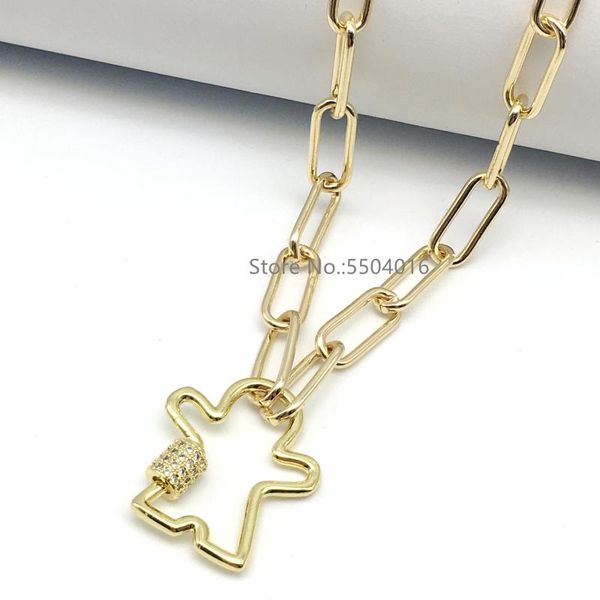 

18" boy shape cz lock screw buckle clasps necklaces,screw buckles charm pendant fashion carabiner clasp,fashion necklaces chains, Silver