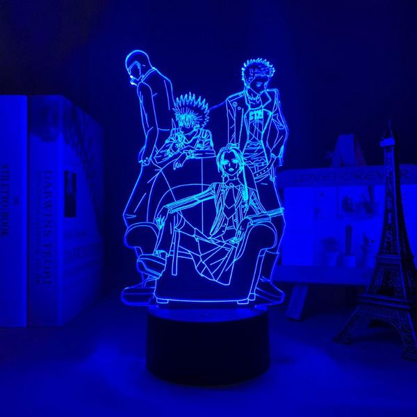 Luzes da noite lâmpada 3d Anime Nana pedra preta para decoração do quarto luz aniversário manga sala de presente decoração mesa LED