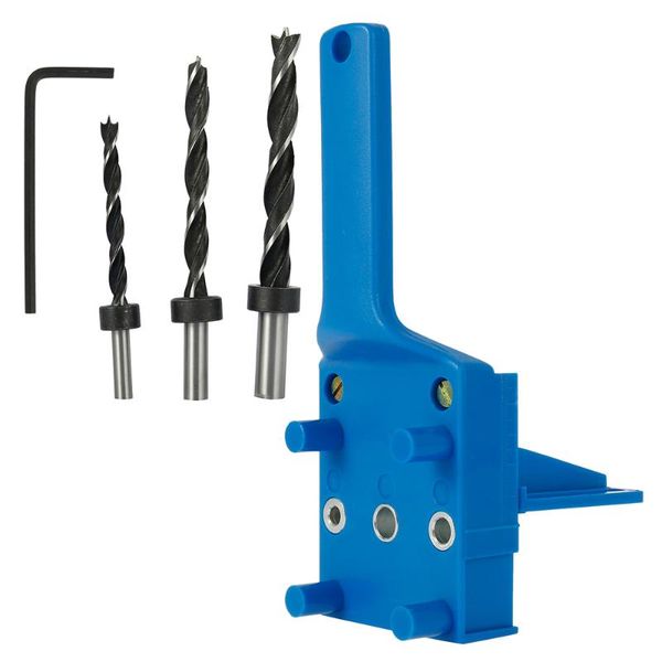 

machining 8pcs woodworking hole drill punch positioner guide locator jig joinery system kit aluminium alloy wood working diy tool