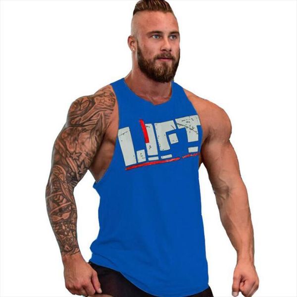 

m 2xl men tank spring autumn male bodybuilding fitness undershirt letter print sleeveless slim fit singlet vest y22, White;black