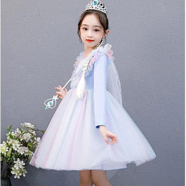 

girl's dresses blue pink girls kids fashion costume dress princess for children's party tulle over 8 years clothing, Red;yellow