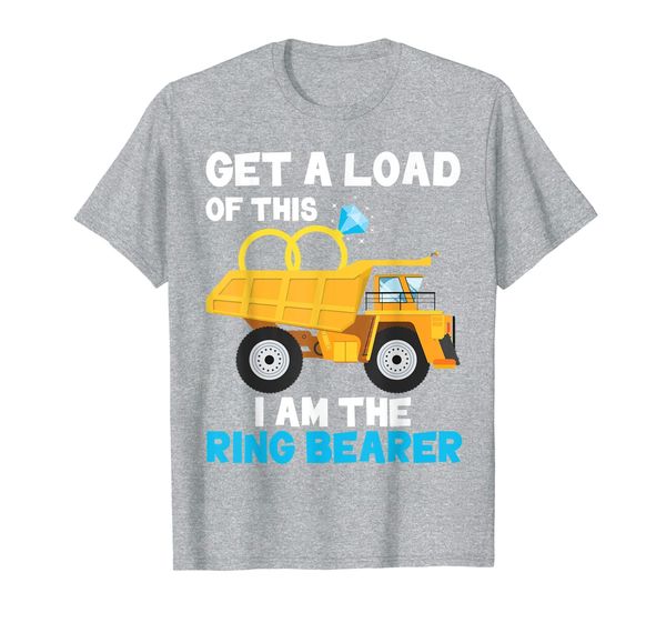 

wedding shirt dump truck boys tshirt gift funny ring bearer t-shirt, White;black