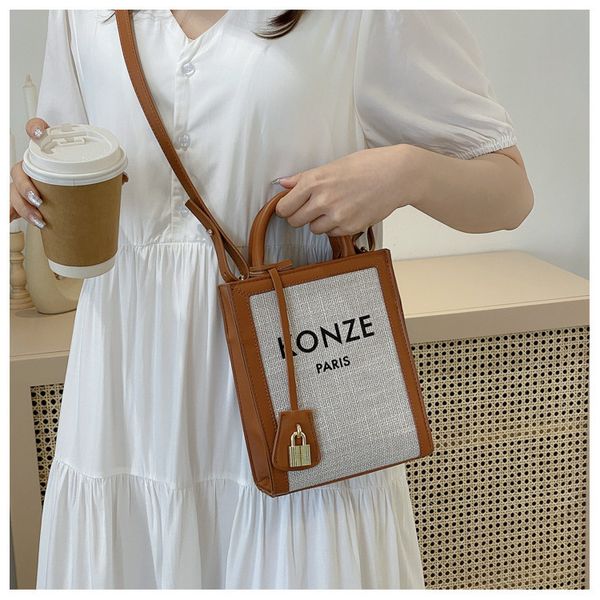 

women's bag letter summer portable gold lock single shoulder messenger bag purse