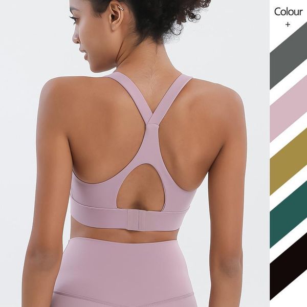 

yoga outfit cross back women sports bra seamless bras gym clothing fitness bralette gather breathable underwear