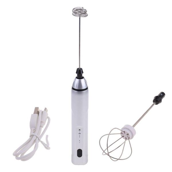 

blender usb rechargeable milk frother mixer 2 whisk handheld 3-speed foamer