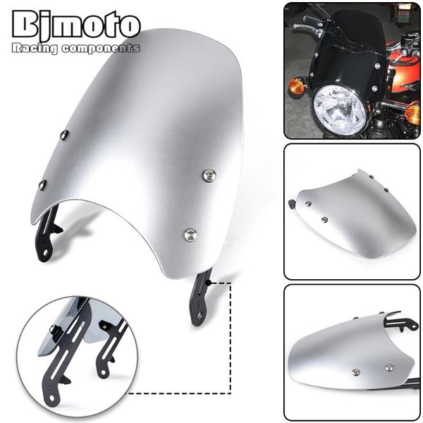 

motorcycle windshield bjmoto windscreen with bracket accessories for bonneville t100 t120 thruxton 900