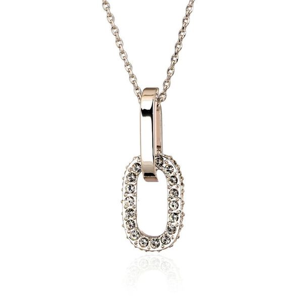 

pendant necklaces double rounds necklace for women sliver color fashion jewelry nickel austria crystal n131 n133, Silver