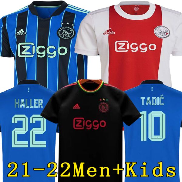 

ajax amsterdam soccer jersey 2021 2022 kudus antony blind promes tadic neres cruyff 21 22 men + kids kit football shirt uniforms home away b, Black;yellow