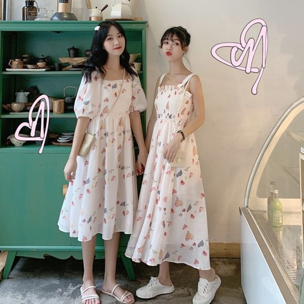 

new short sleeve suspender dress in summer 2021, Black;gray