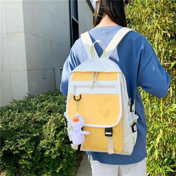 

school bags korean style backbags for women nylon waterproof university girls large-capacity leisure outdoor travel backpacks