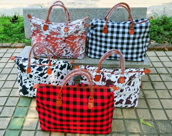 

plaid print travel duffle bags women weenkender handbags ladies fashion large capacity handbag duffel