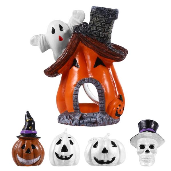 

decorations 5pcs fish tank decoration supploes resin pumpkin ornament set