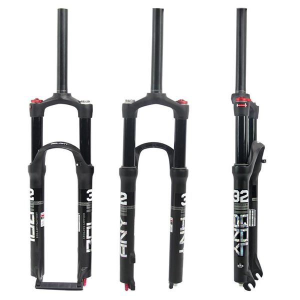 

bike forks double air chamber front fork aluminum gas absorber 100mm 26/27.5/29inch mtb mountain bicycle part