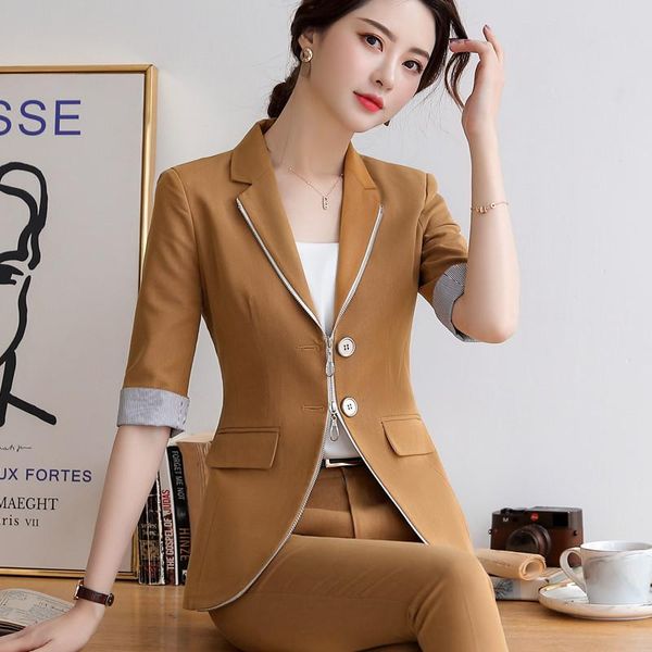 

women's suits & blazers naviu fashion blazer women summer jacket for office ladies korea style formal workwear, White;black