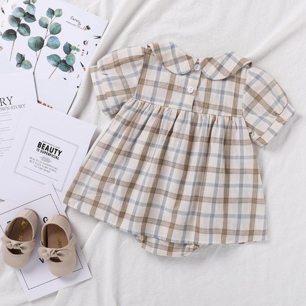 

baby girls clothing romper summer short sleeve dress rompers born girl jumpsuit lovely infant one piece clothes girl's dresses, Red;yellow
