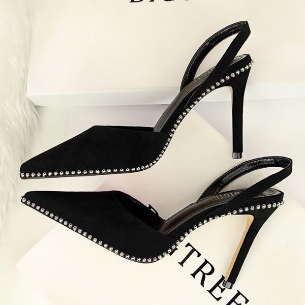 

dress shoes spring and autumn style stiletto all-match super high heel, Black