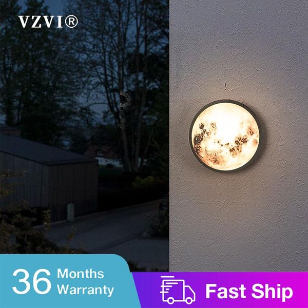 

outdoor wall lamps modern 12w led light lamp sconces waterproof ip65 porch garden lighting powerful yard street moon