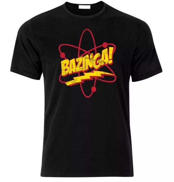 

bazinga fun sheldon cooper big bang theory inspired t shirt t-shirt, White;black