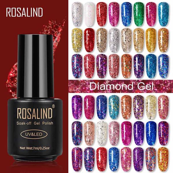 

nail gel rosalind acrylic shiny polish hybrid varnish soak off esmalte semi-permanent base glue for enamel art design nails, Red;pink