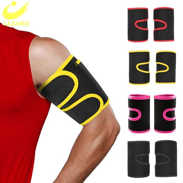 

gym clothing lazawg mens neoprene slim arm trimmer wraps control shapewear sleeve slimmer pad weight loss fat burning belt, White;black
