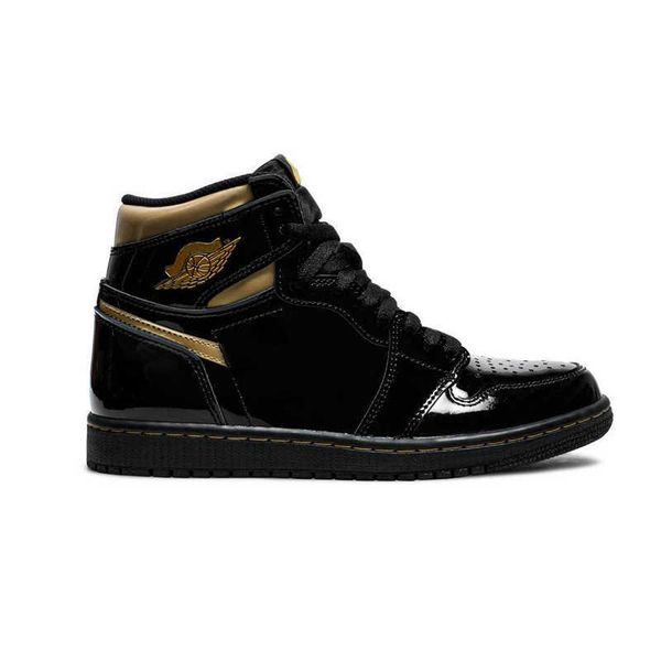 

1 high og black metallic gold basketball shoes 1s sneakers 555088 032 version