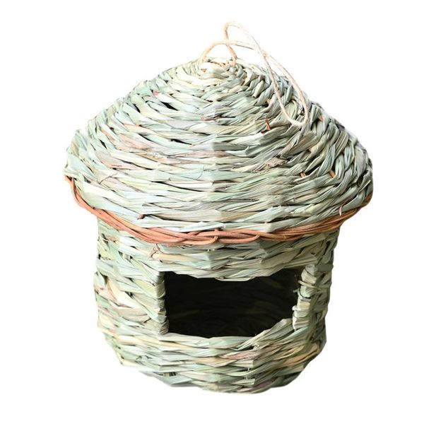 

birds cages nest roosting grass bird hut hanging house cozy resting place
