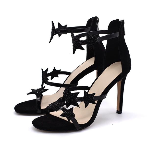 

sandals cow suede basic party sandalias de mujer verano women super high black size 34-42 ly1315 z3o2