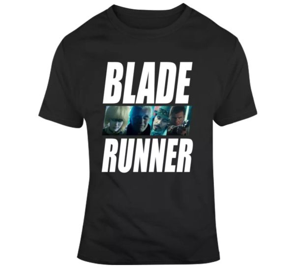 

blade runner original classic ford scott movie fan t shirt, White;black
