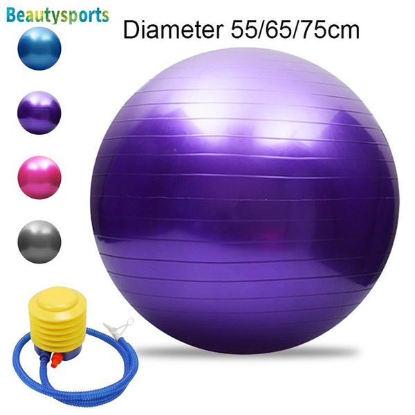 

55cm 65cm 75cm pvc anti-burst gym pilates yoga balls fitness massage exercise stability birth therapy ball with pump