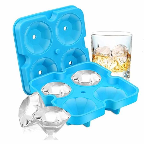 

ice cube trays diamond-shaped fun molds silicone flexible maker for chilling whiskey cocktails buckets and coolers