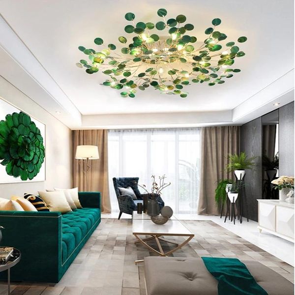 

chandeliers modern carnelian led ceiling lamps for home decoration living room bedroom nordic luxury natural agate pink lights