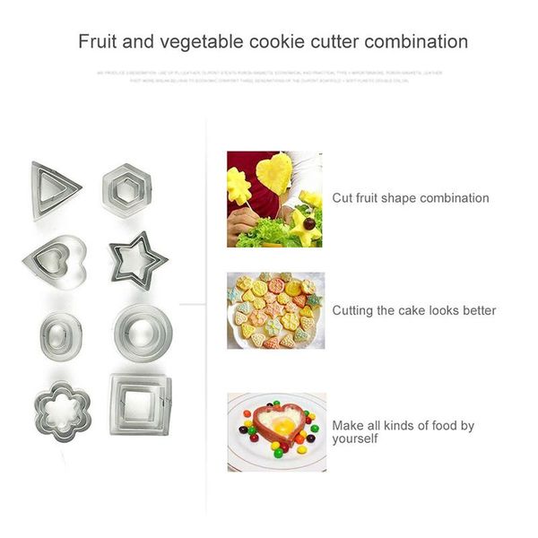

baking moulds 24pcs stainless steel cookie knife set geometric number shape mold diy cake child fondant biscuits