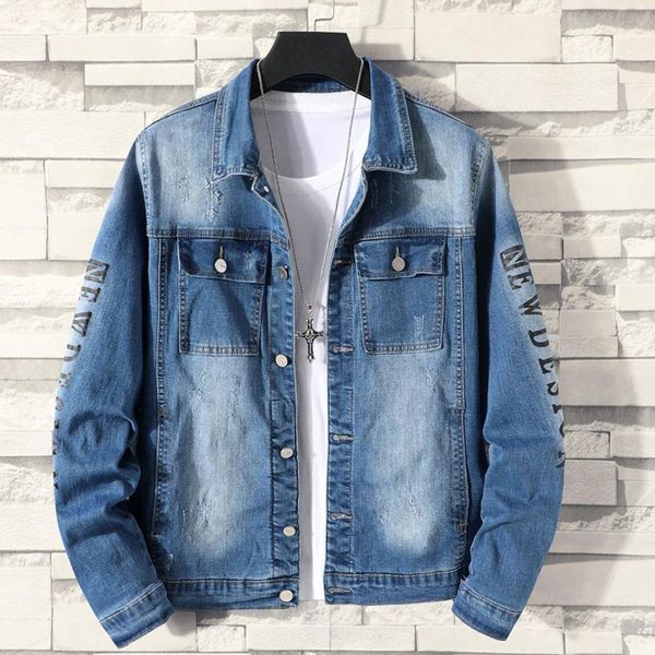

spring and autumn trend in 2021 fashion outwear male cowboy men jeans jackets men's, Black;brown