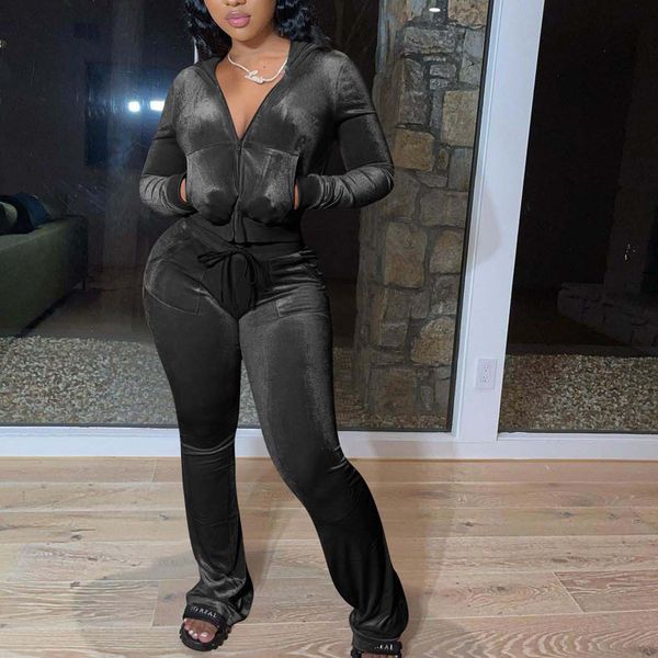 

the buy flowers second set women's training suit rits hoody and wipe pipes broek jogging pants matching sets casual sports suits, Gray