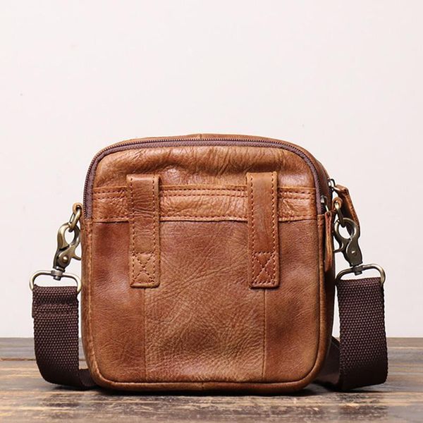 

hbp aetoo vintage shoulder matte stiletto bag, large-capacity leather men's bag.