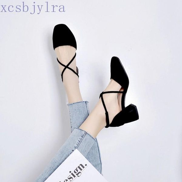 

spring summer 2021 european and american women's shoes red black beige party wedding sandals high heel square head