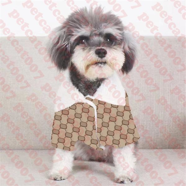 Trendy Pet Coat Pamuk Giysileri Kuzu Yün Evcil Ceket Köpek Giyim Yaka Tasarım Mont Köpek