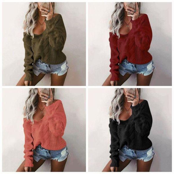 

women's sweaters crew sweater sleeve button knitwear fashion autumn neck blouse long, White;black